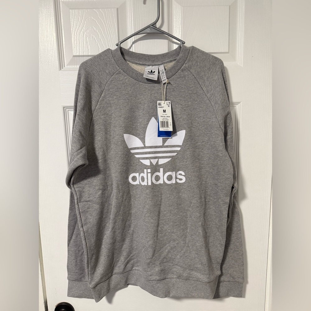 Adidas Men's Crewneck Gray Sweater